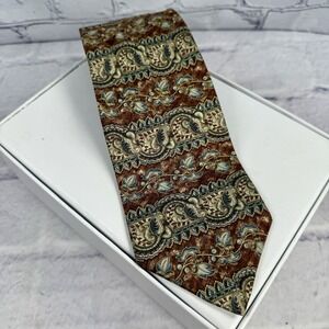 Vintage Bill‎ Blass Men's Silk Tie Paisley Jacquard Made in USA 58" Luxury